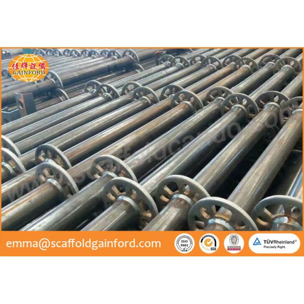 Q235 hot dipped galvanized ring lock scaffolding system vertical level diagonal brace spigot base for project