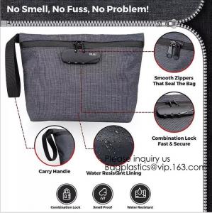 Quality Odor Proof Bag Pouch Storage Case, Combination Lock, Carbon Lined Stash Bag, Scent Proof Bags for sale