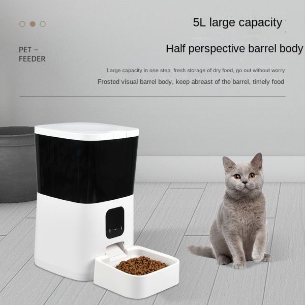 Cross-border Eco-Friendly Plastic Smart Pet Feeder for Dogs Automatic Timing Quantitative Feeding Battery-Powered Camping Puppy