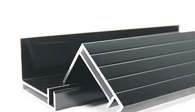 ISO9001 Approved Extruded Aluminium Profiles Solar Panel Frame Silver Black