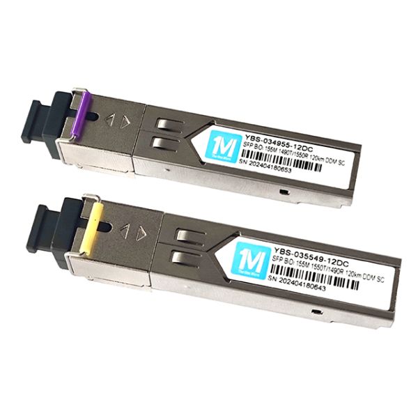 Network 155M BIDI 100km WDM SC Connector DDM Simplex Optical Module Transceiver SFP Module with Wavelength 1490nm/1550nm