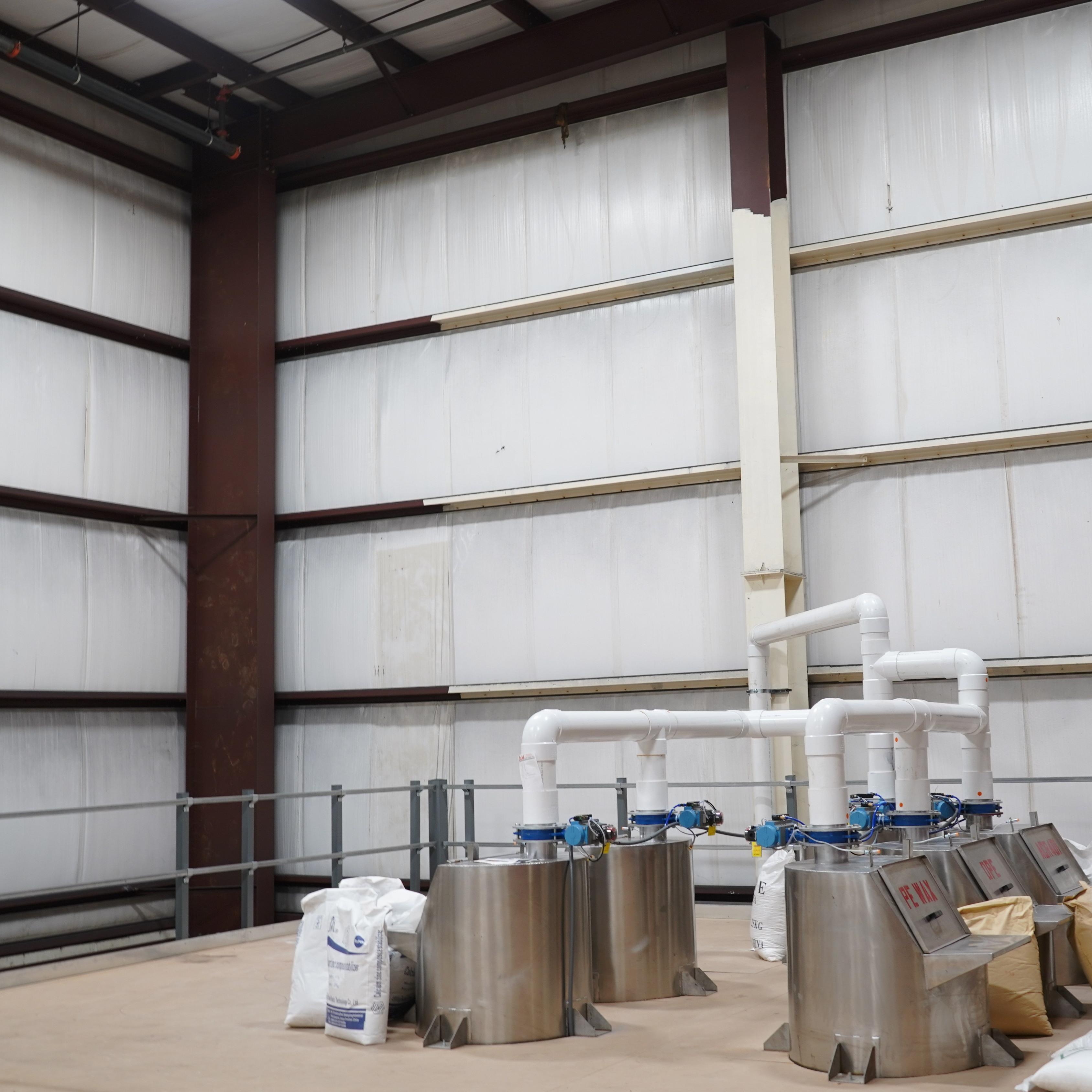 PLC Control Automatic Dosing System 500Kg/H For PVC Powder Processing