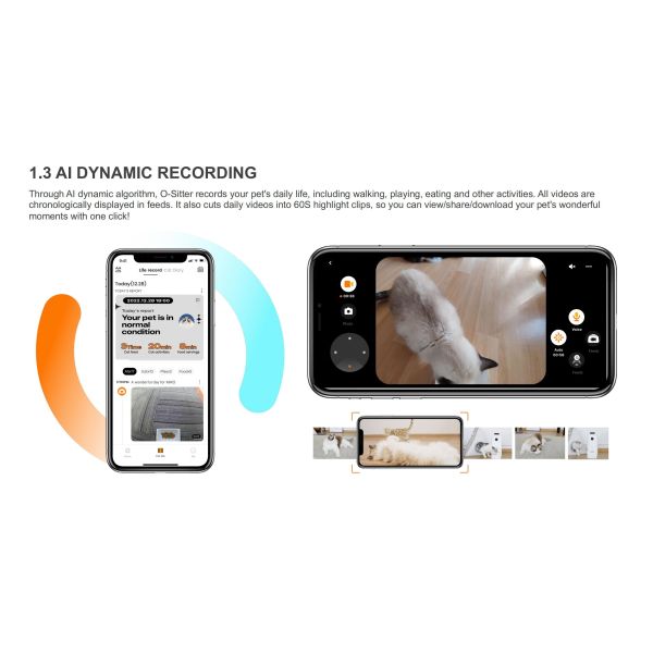 Automatic Tracking Smart Pet Companion Robot 110 Degree Vertical Rotation
