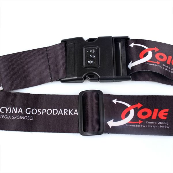 Custom Logo Printing Suitcase Belt Strap With TSA Digital Locks