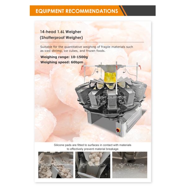 High-speed Seafood Premade Pouch Packaging Machinery Automatic Frozen Shrimp Pouch Packing Machine
