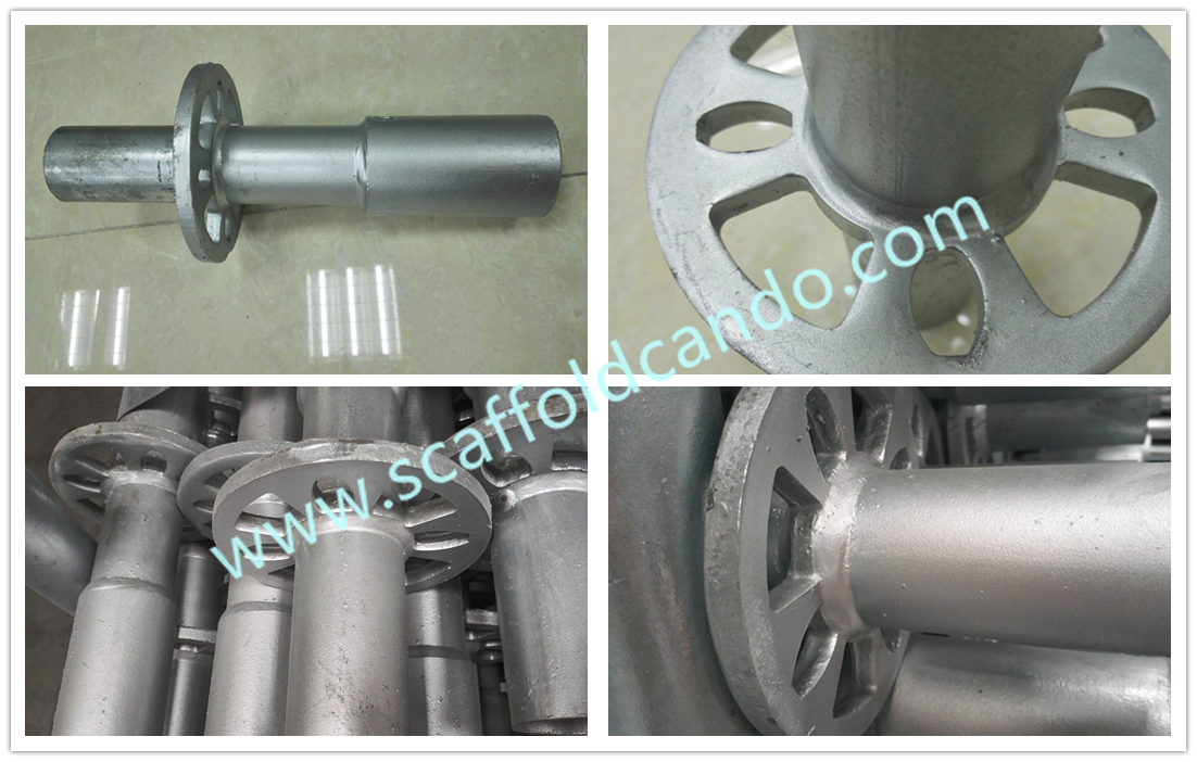 Hot dipped galvanized Q235 Ringlock base collar basic socket 300mm, 280mm,240mm for supporting ringlock system standard