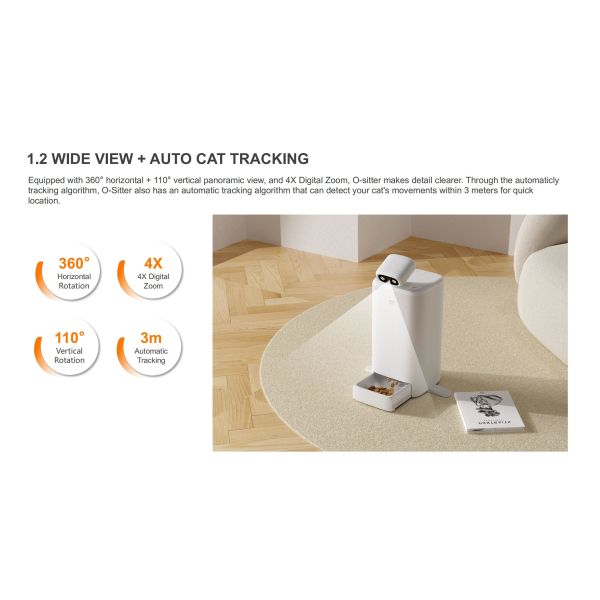 Automatic Tracking Smart Pet Companion Robot 110 Degree Vertical Rotation