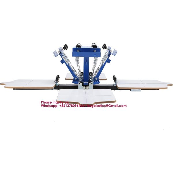 Automatic Silk Screen Printers Rotary Machine Manual Grade 6 Station Screen Printing Machine For Solar Cell Ribbon Solar Cell New Condition For Label
