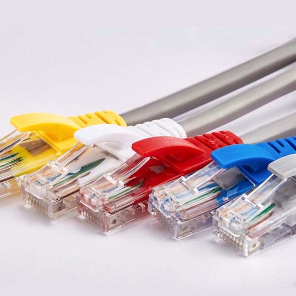 Anti Jamming 100MB Round Network Jumper Cable CAT5E Aluminum Foil Braided