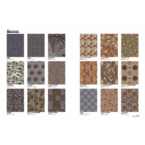Modern style 7*7*7 axminster gray printed lobby carpet