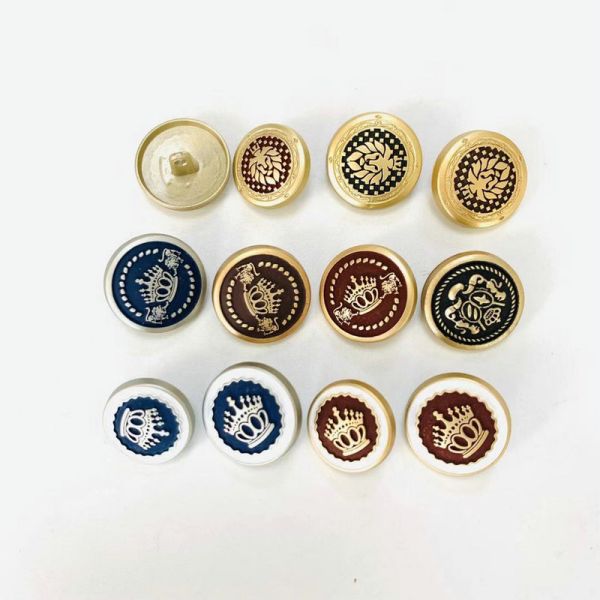 High quality Customized Engraved Debossed Emboss Logo Metal Coat Button Botones