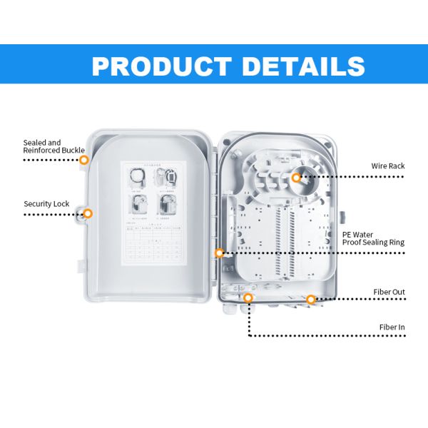 1/8 Splitter FTTH 24cores Fiber Access Terminal Box