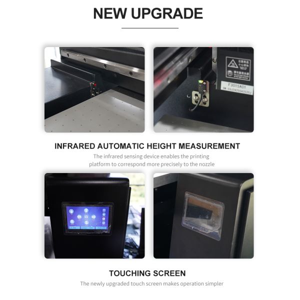 KECAI New Design Touch Screen UV Flatbed Printer Flat Materials Printing Glass Metal Plastic Leather Print Desktop UV Printer