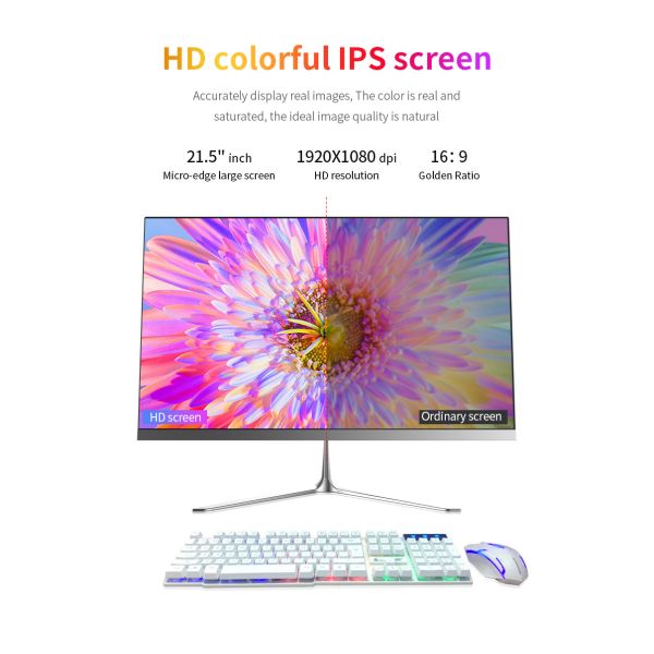 HD Colorful IPS Screen OEM 21.5 Inch All In One PC