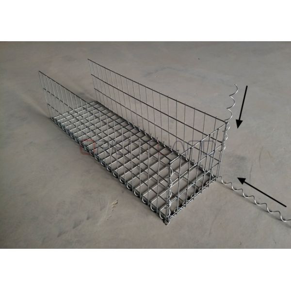 50×100mm Galvanized Welded Gabion Baskets Garden Border Walls Rectangular Hole