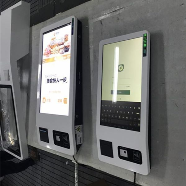 Automatic Ordering Self Service Digital Kiosks Touch Screen 32 Inch With QR Code Scanner