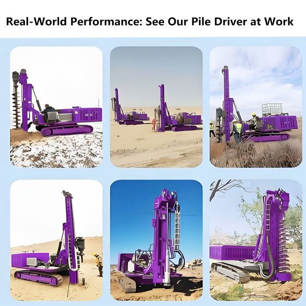 Multifunctional Pile Driver Four Piling Methods High Efficiency Hydraulic Hammer Pile Driver Machine