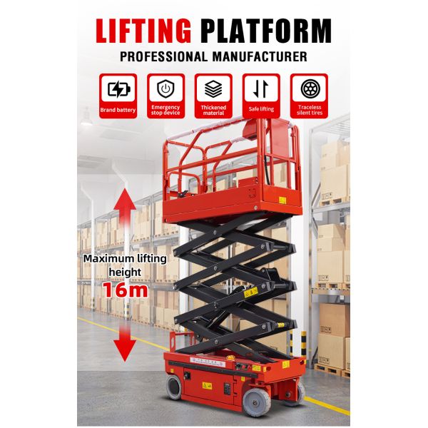 Indoor Outdoor Used Mobile Elevated Work Platform Electric Self Propelled Scissor Lift