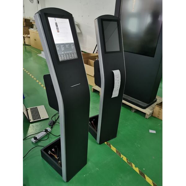 12.1inch floor standing capacitive touch screen kiosk with THERMAL printer built-in Android or PC OS for payment kiosk