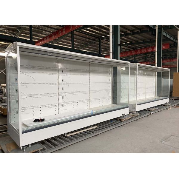 Remote Open Display Fridge Commercial Open Multidecks With Night Guard