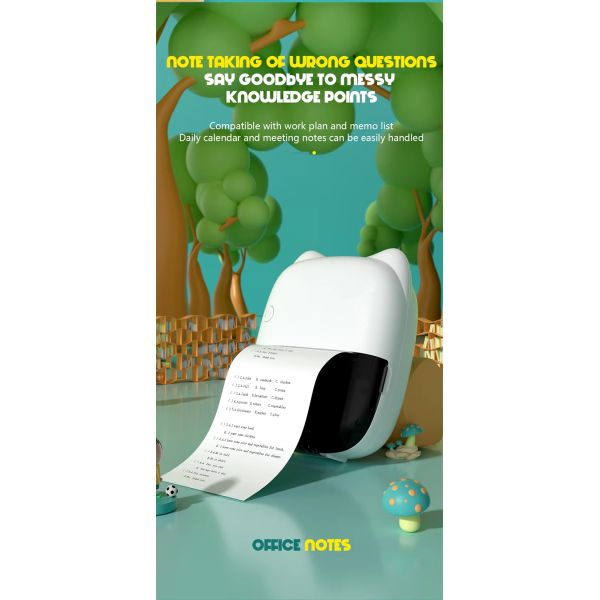 Night Light Pocket Thermal Sticker Mini Inkless Printer Machine