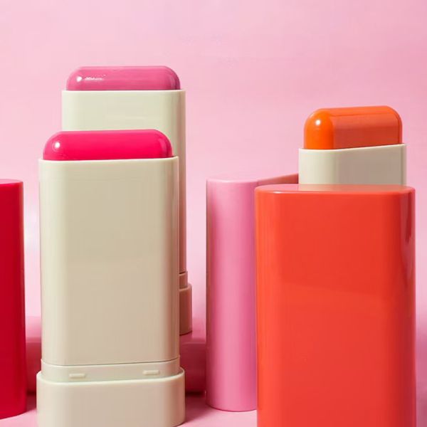 Custom 20G Plastic Empty Deodorant Balm Stick Blush Bottle Packaging Bottom Rotation for Deodorant Cream Custom UV Printing