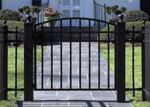 China Stainless Steel Wrought Iron Metal Fence Gate For House on sale