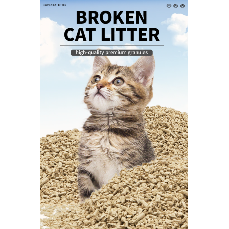 Broken Cat Litter Item Type OEM Customized Clumping Flushable Nautral Bamboo Sand