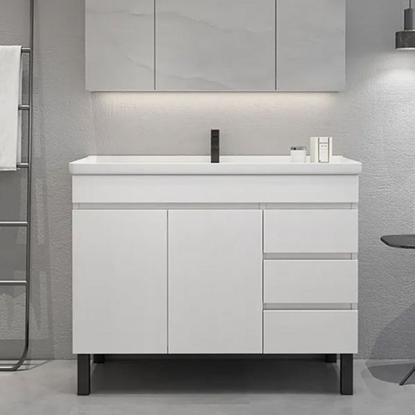 Freestanding Double Sink Vanity , Design Solid Wood Bathroom Vanity Units