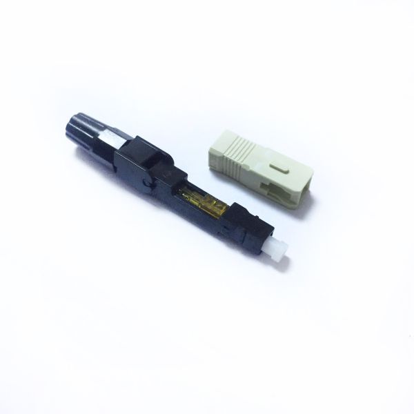 Multimode SC UPC Fiber Optic Fast Connector with 0.5dB Insertion Loss 30dB Return Loss and 50mm 55mm 60mm Length