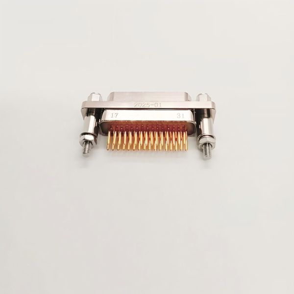 J30J Plug Micro-D Connector with Precision Twisted Wire Elastic Pins, Metal Casing, and High-Temperature Resistant PPS Insulator