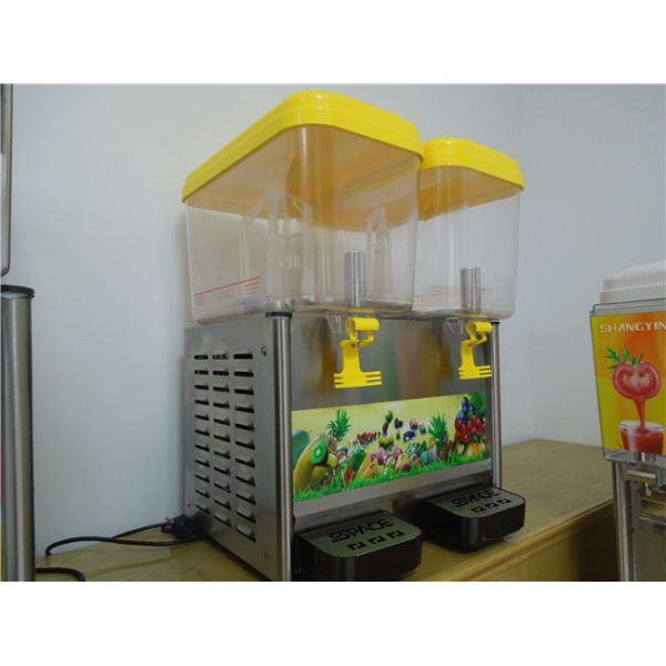 Restaurant Juice Machine Double Dispenser , Cold Fruit Beverage Dispenser Machine