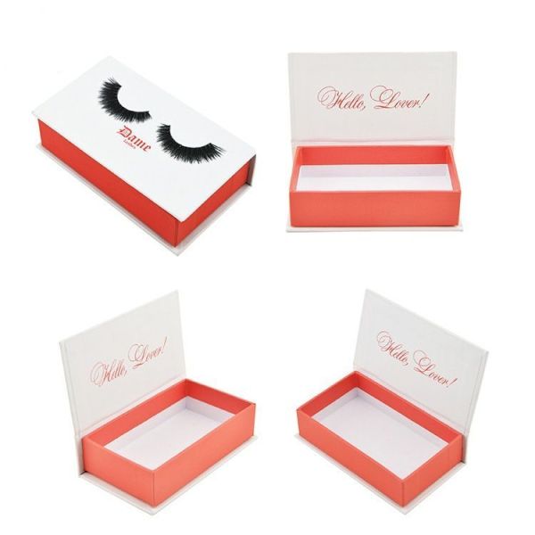 Folding Cosmetic Magnetic Gift Box Eyelash Small Paper Packaging Box Customizable