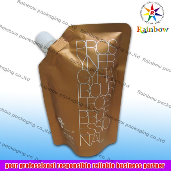 Stand Up Spout Pouch Packaging With Metal Hook