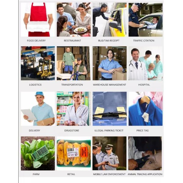 Android 3G/4G Handheld PDA RFID UHF Reader Fingerprint POS Barcode Scanner with Printer IP65