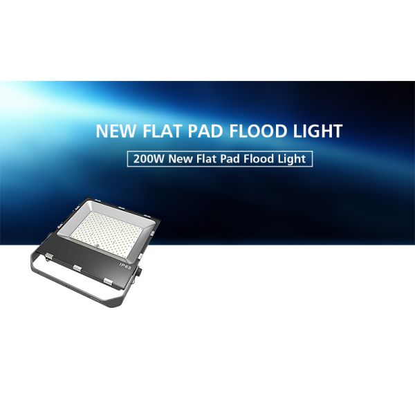 Classical high brightness Ultra thin LED Flood Lights 200W 26000lm Tempered glass Brand driver
