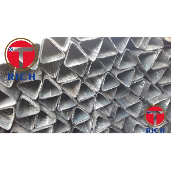 Galvanized Triangular Seamless Steel Tubes / Special Section Pipe For Construction