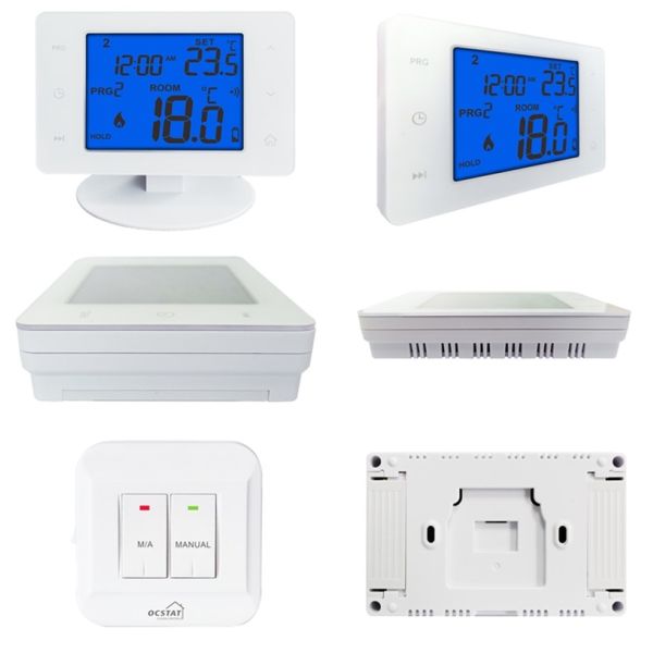 6W Wireless Programmable Touch Screen Gas Boiler Thermostat