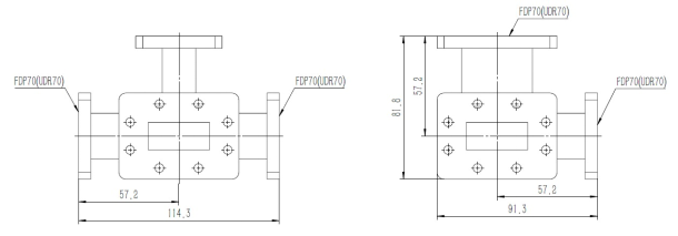 5.85-8.2GHz WR-137 WAVEGUIDE MAGIC T