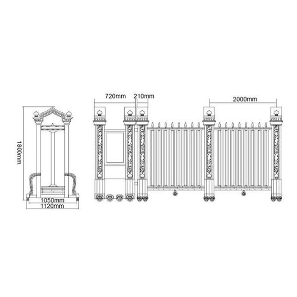 Electric Stainless Steel Automatic Retractable Door Folding Gate
