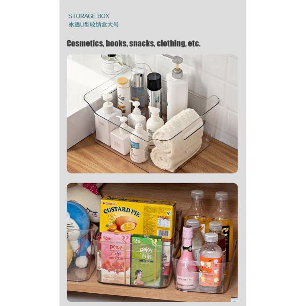 19.7x13.9cm Transparent Plastic Storage Boxes Plastic Storage Organizer