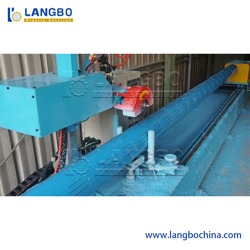 PVC Pipe Slotting Machine operational view