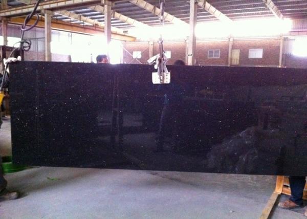 Buy Black Galaxy Granite Island Top / Granite Kitchen Tops With Sparkles 2 CM Thick at wholesale prices