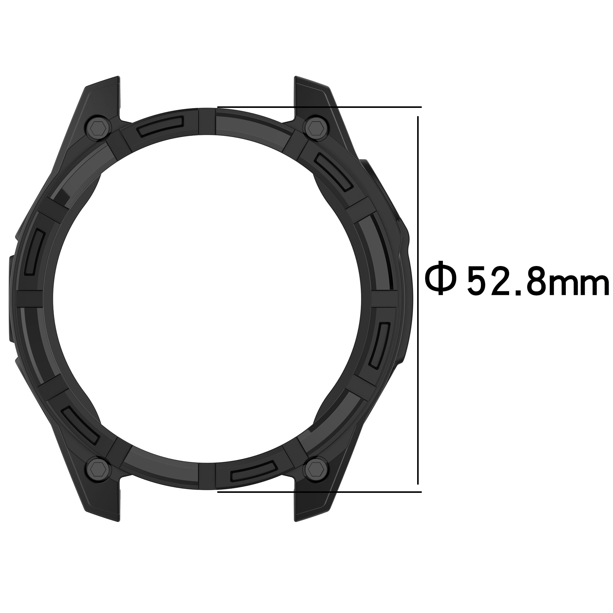 Eraysun Bumper Frame Cover Armor Skeleton Case TPU Half Wrap Protective Case 51mm 47mm 43mm for Garmin Fenix8