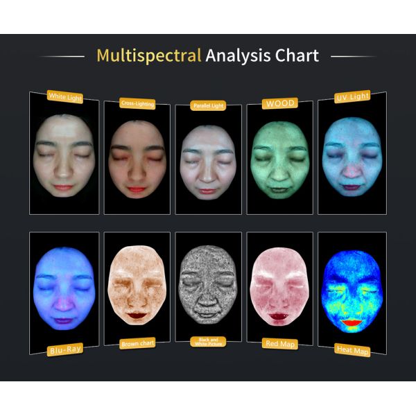Facial Analyzer with Customizable Logo for Face Problematic Features Inspect JLM M8