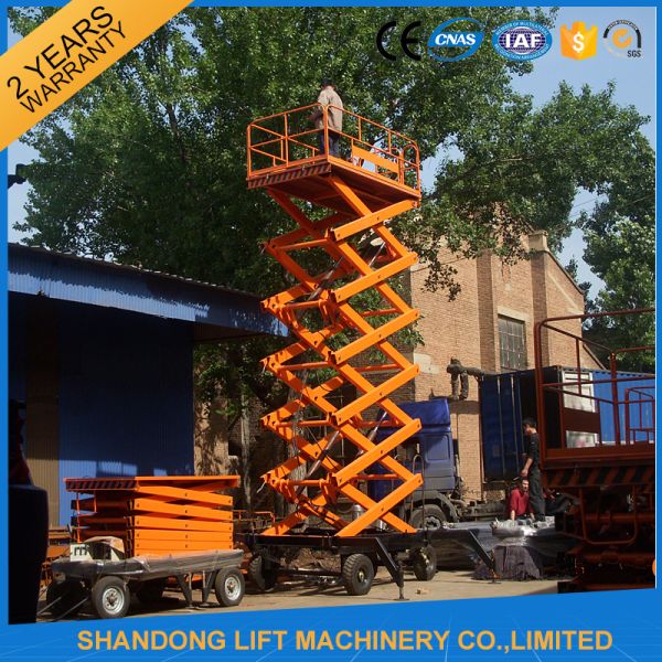 Hydraulic Mobile Platform Lift with 500kg Loading Capacity 12m Lifting Height