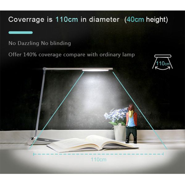Dimmable Reading Lamp USB LED Table Lamp Touch Switch Children Eye Protection