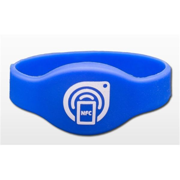 Durable Waterproof ISO 14443A Rfid Tag Bracelet Silicone Nfc Rubber Programmable Wristbands Bands With Dual Rfid Chips