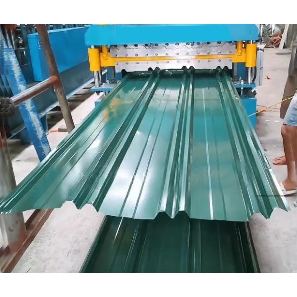 Ibr Trapezoidal Metal Roofing Sheet Forming Machine Tile Making PLC