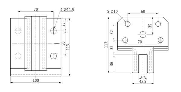 2.5m/S Cabin Elevator Car Guide Shoes Elevator Door Guide Shoe